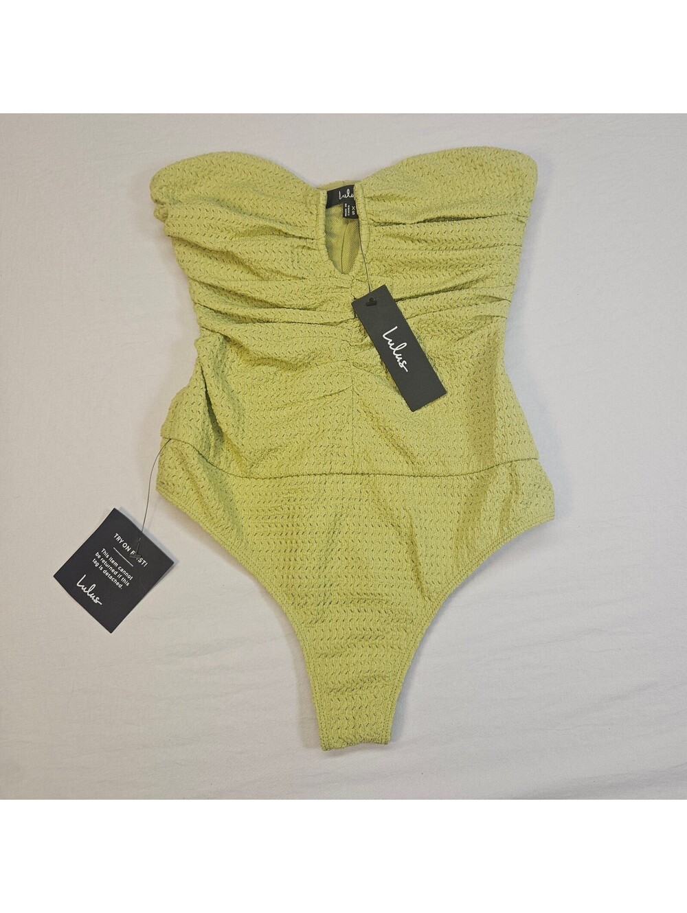 NWT Lulus out of stock green bodysuit size xs